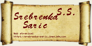 Srebrenka Sarić vizit kartica